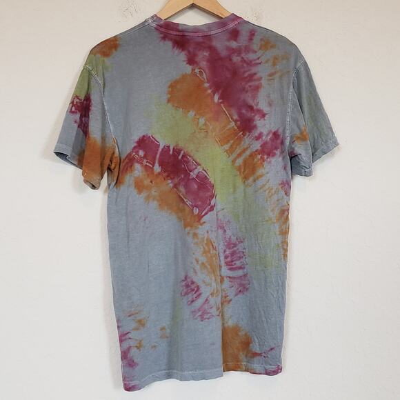 ID by Next Level Gray Tie Dye T-Shirt Unisex Women's Medium Casual Weekend Day - Picture 2 of 7